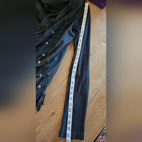 Prairie Underground Embroidered Organic Cotton Cardigan Jet Black size M - Picture 8 of 12